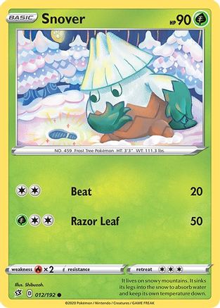 Snover (12)/192 Common Reverse Holofoil