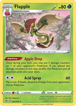 Flapple (22)/192 Holo Rare Reverse Holofoil