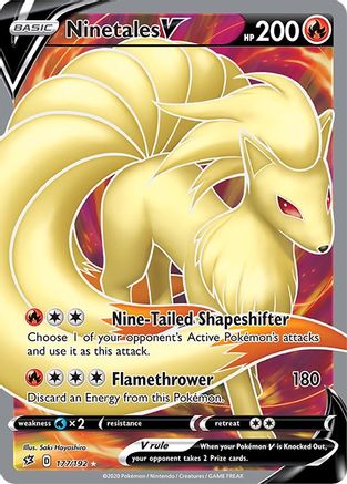 Ninetales V (Full Art) (177)/192 Ultra Rare Holofoil