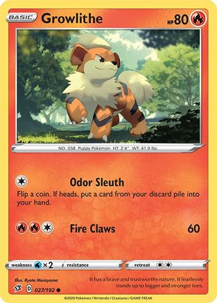 Growlithe (27)/192 Common Reverse Holofoil