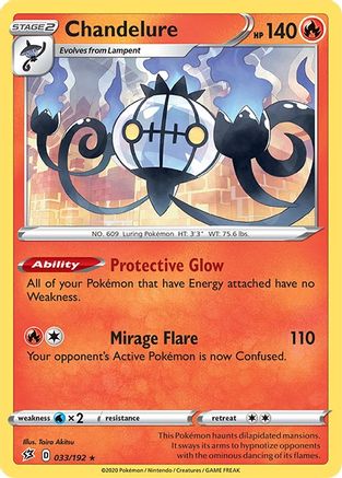 Chandelure (33)/192 Holo Rare Holofoil