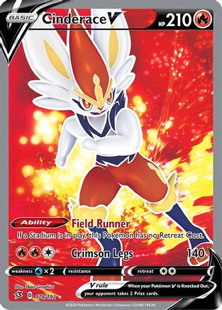 Cinderace V (Full Art) (178)/192 Ultra Rare Holofoil