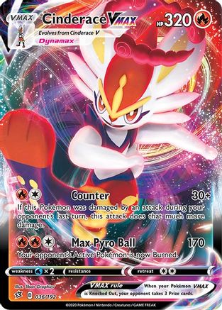 Cinderace VMAX (36)/192 Ultra Rare Holofoil