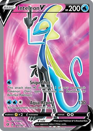 Inteleon V (Full Art) (180)/192 Ultra Rare Holofoil