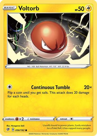 Voltorb (56)/192 Common Reverse Holofoil