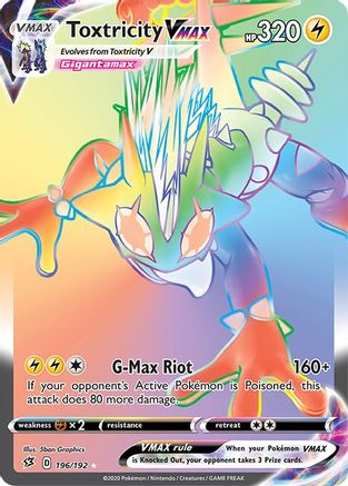 Toxtricity VMAX (Secret) (196)/192 Secret Rare Holofoil
