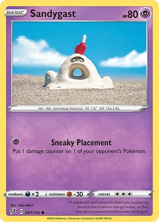 Sandygast (81)/192 Common Reverse Holofoil