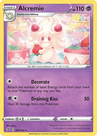Alcremie (87)/192 Rare Reverse Holofoil