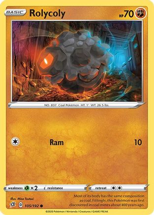 Rolycoly (105)/192 Common Reverse Holofoil