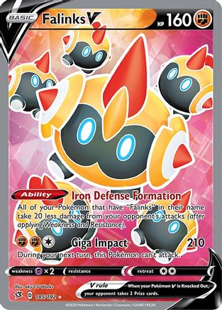 Falinks V (Full Art) (185)/192 Ultra Rare Holofoil