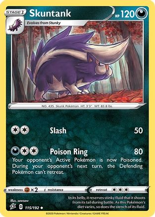Skuntank (115)/192 Uncommon Reverse Holofoil