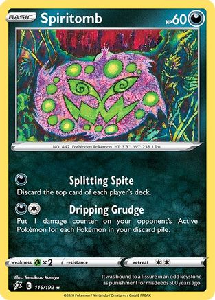 Spiritomb (116)/192 Rare Reverse Holofoil