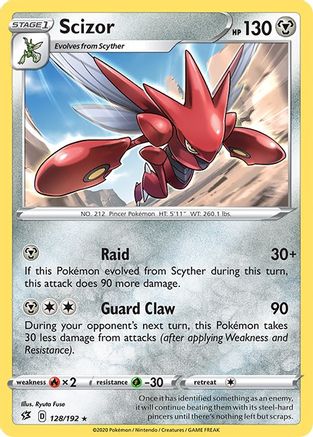 Scizor (128)/192 Rare Reverse Holofoil