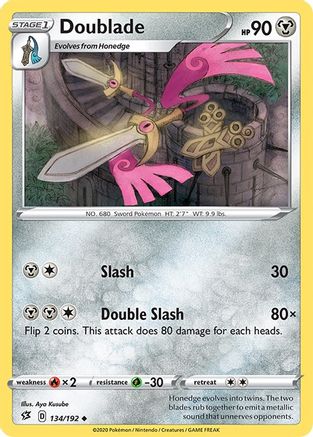 Doublade (134)/192 Uncommon Reverse Holofoil