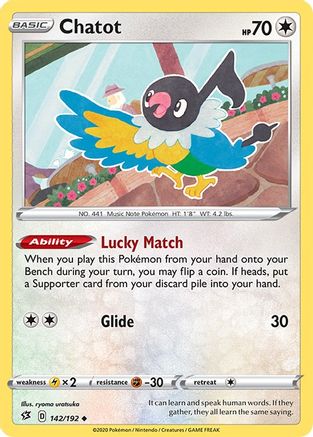 Chatot (142)/192 Uncommon Reverse Holofoil