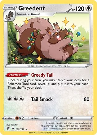Greedent (152)/192 Rare Reverse Holofoil