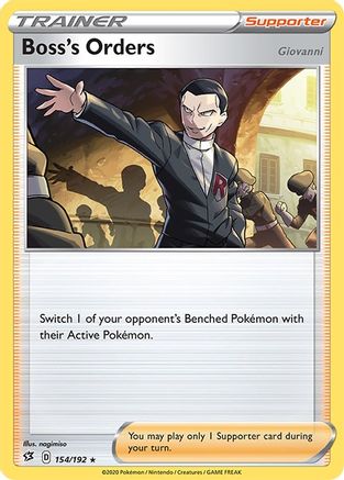 Boss's Orders (154)/192 Holo Rare Reverse Holofoil