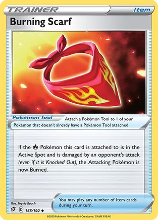 Burning Scarf (155)/192 Uncommon Reverse Holofoil