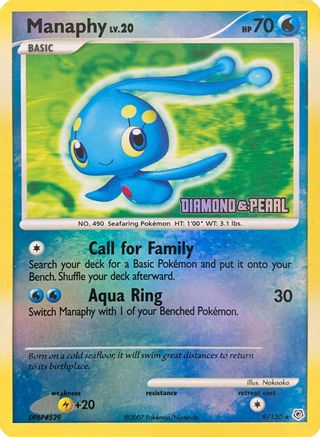 Manaphy - 9/130 [Diamond & Pearl] (9) Promo Reverse Holofoil