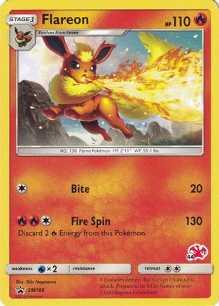 Flareon - SM186 (#44 Charizard Stamped) (SM186) Promo
