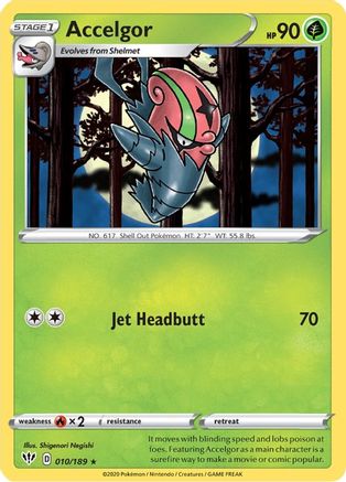 Accelgor (10)/189 Rare Reverse Holofoil