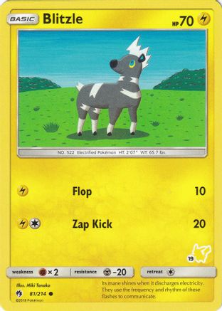Blitzle - 81/214 (#19 Pikachu Stamped) (81) Promo