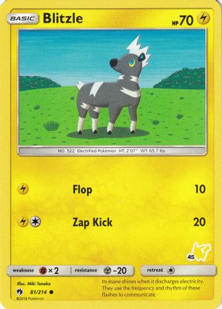 Blitzle - 81/214 (#45 Pikachu Stamped) (81) Promo