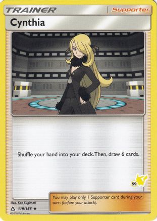 Cynthia - 119/156 (#59 Pikachu Stamped) (119) Promo