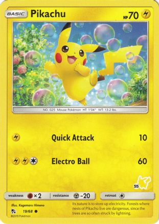 Pikachu - 19/68 (#55 Pikachu Stamped) (19) Promo