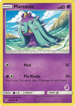 Mareanie - 105/214 (Mewtwo Stamped) (105) Promo