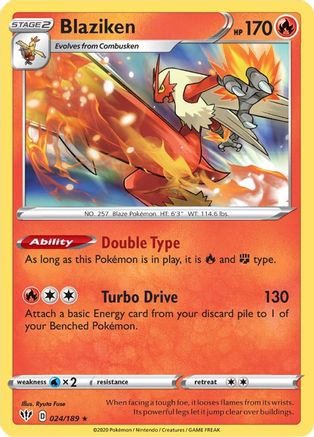 Blaziken (24)/189 Holo Rare Reverse Holofoil