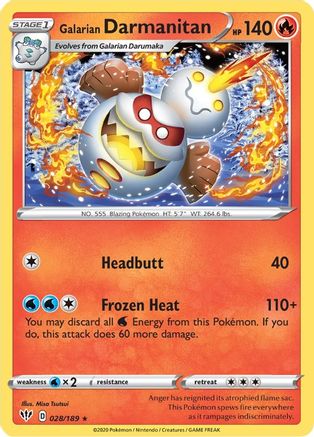 Galarian Darmanitan (28) (28)/189 Rare Reverse Holofoil