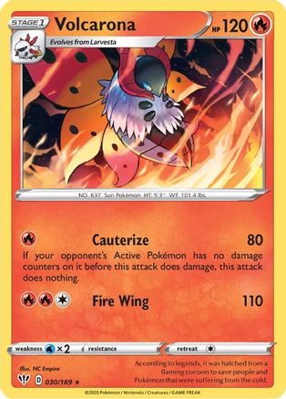 Volcarona (30)/189 Rare Reverse Holofoil