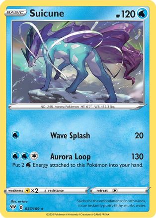 Suicune (37)/189 Holo Rare Holofoil