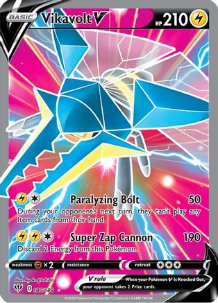 Vikavolt V (Full Art) (180)/189 Ultra Rare Holofoil