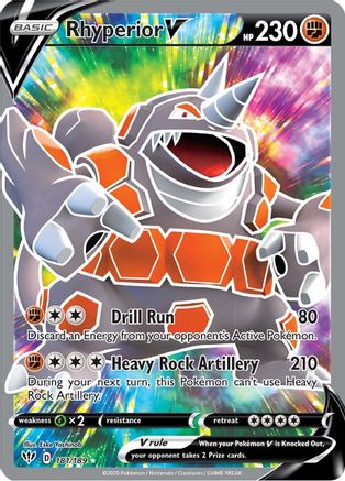 Rhyperior V (Full Art) (181)/189 Ultra Rare Holofoil