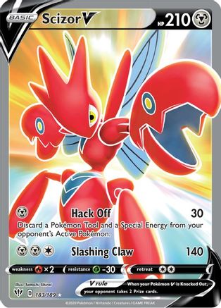 Scizor V (Full Art) (183)/189 Ultra Rare Holofoil