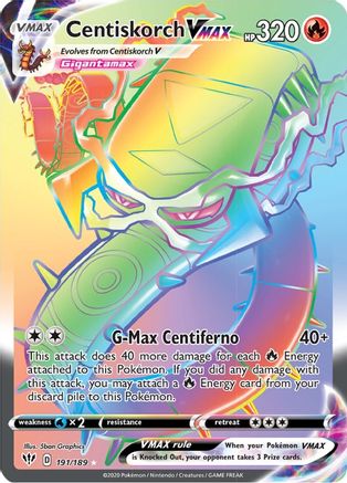Centiskorch VMAX (Secret) (191)/189 Secret Rare Holofoil