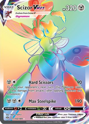 Scizor VMAX (Secret) (193)/189 Secret Rare Holofoil