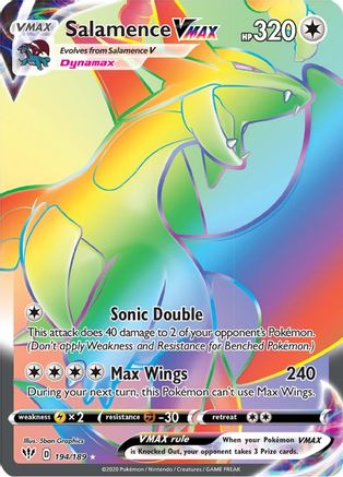 Salamence VMAX (Secret) (194)/189 Secret Rare Holofoil
