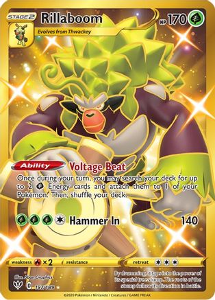 Rillaboom (Secret) (197)/189 Secret Rare Holofoil