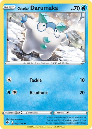 Galarian Darumaka (43)/189 Common Reverse Holofoil