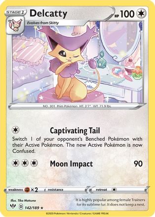 Delcatty (142)/189 Rare Reverse Holofoil
