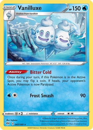 Vanilluxe (47)/189 Rare Reverse Holofoil