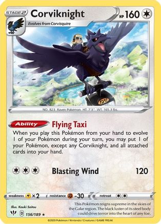 Corviknight (156)/189 Holo Rare Holofoil