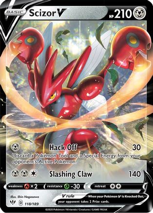 Scizor V (118)/189 Ultra Rare Holofoil