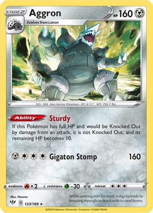 Aggron (123)/189 Holo Rare Reverse Holofoil