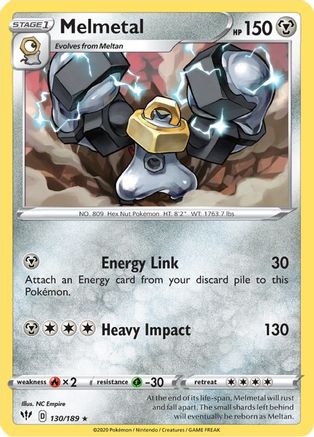 Melmetal (130)/189 Rare Reverse Holofoil