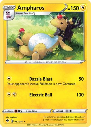 Ampharos (57)/189 Rare Reverse Holofoil