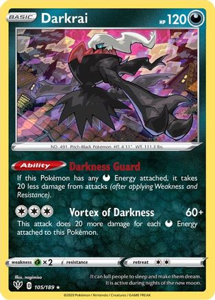 Darkrai (105)/189 Holo Rare Holofoil